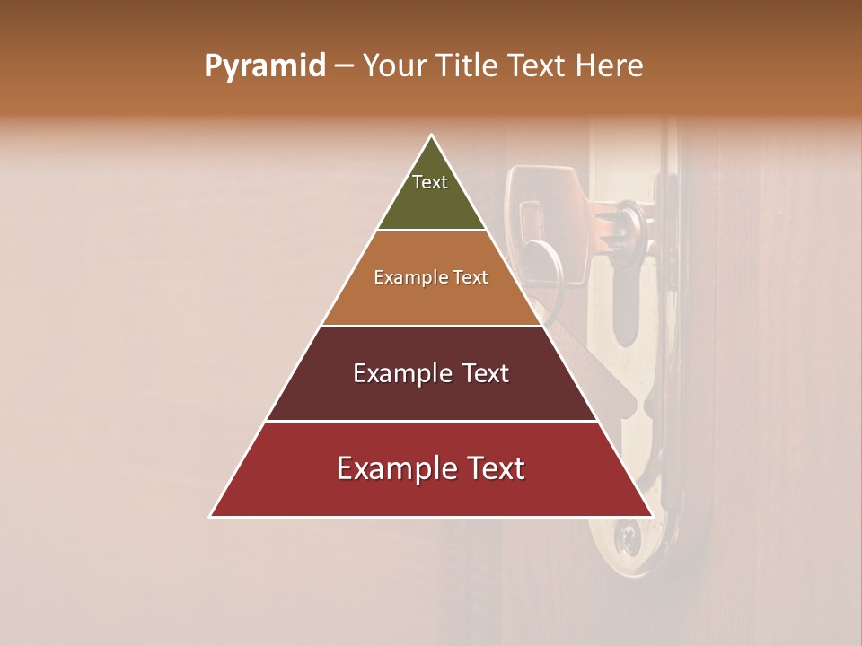 A Door Handle With A House Shaped Key On It PowerPoint Template