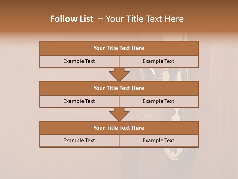 A Door Handle With A House Shaped Key On It PowerPoint Template