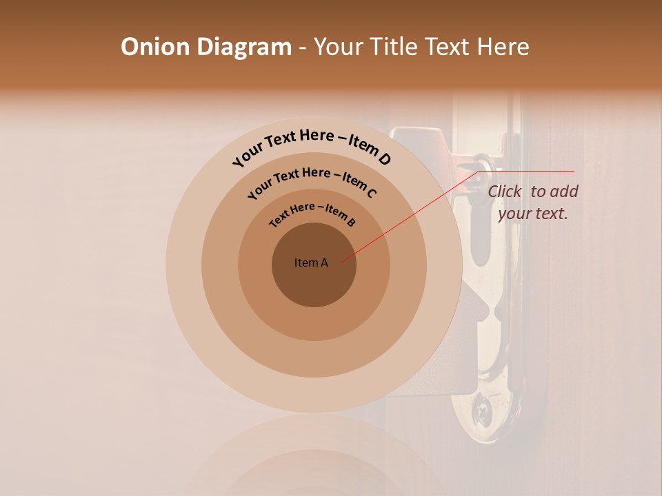 A Door Handle With A House Shaped Key On It PowerPoint Template