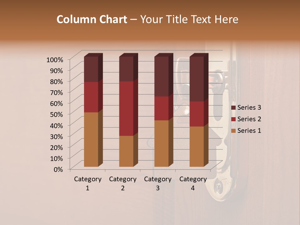 A Door Handle With A House Shaped Key On It PowerPoint Template