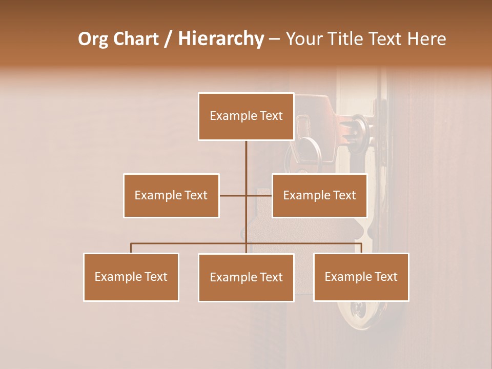 A Door Handle With A House Shaped Key On It PowerPoint Template