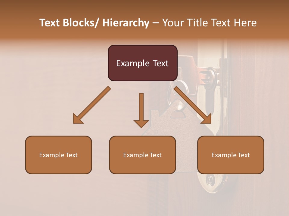 A Door Handle With A House Shaped Key On It PowerPoint Template