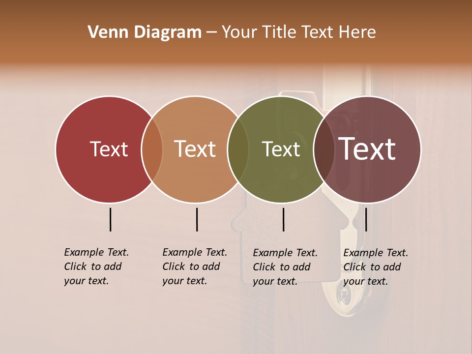 A Door Handle With A House Shaped Key On It PowerPoint Template