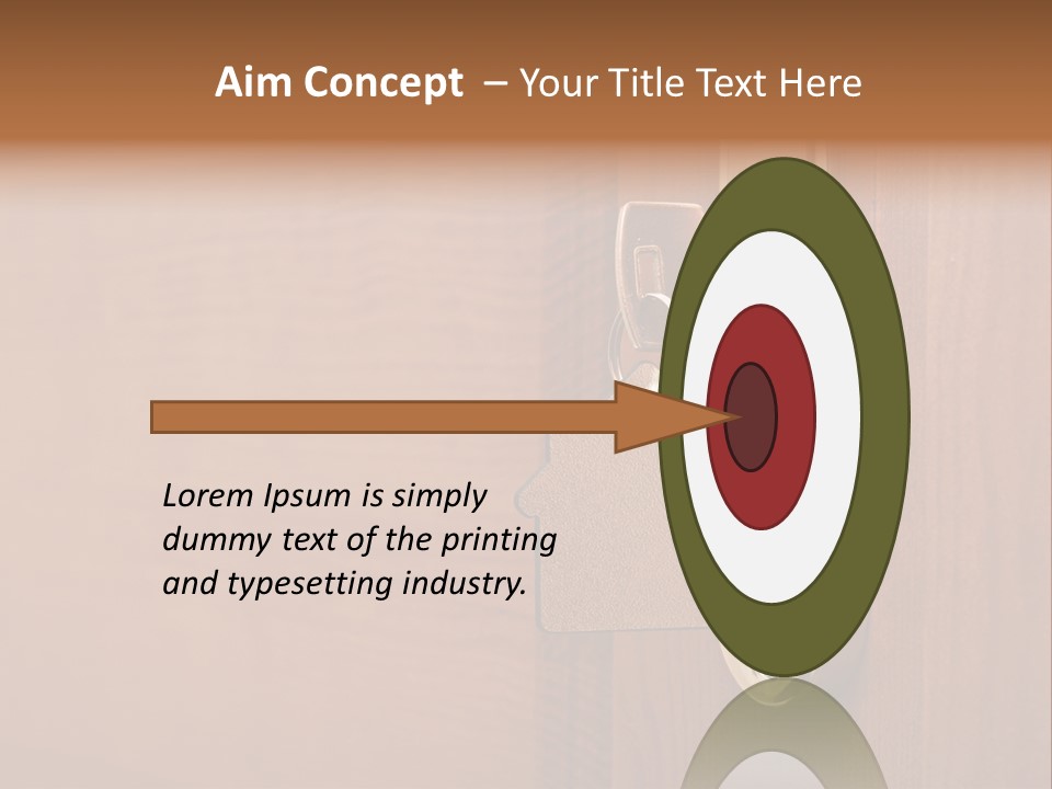 A Door Handle With A House Shaped Key On It PowerPoint Template