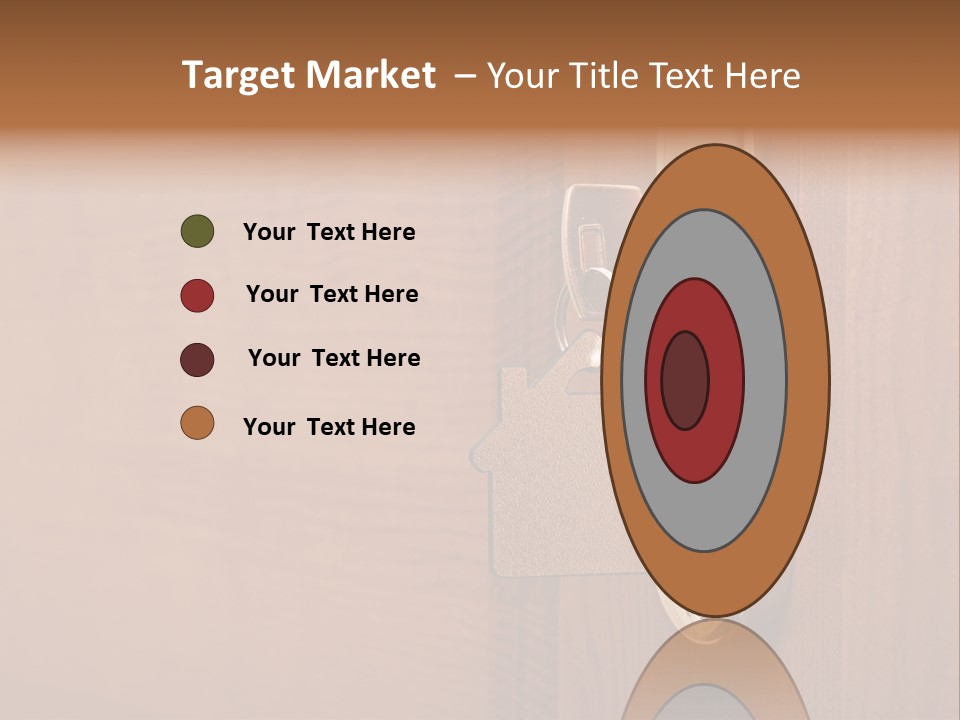 A Door Handle With A House Shaped Key On It PowerPoint Template