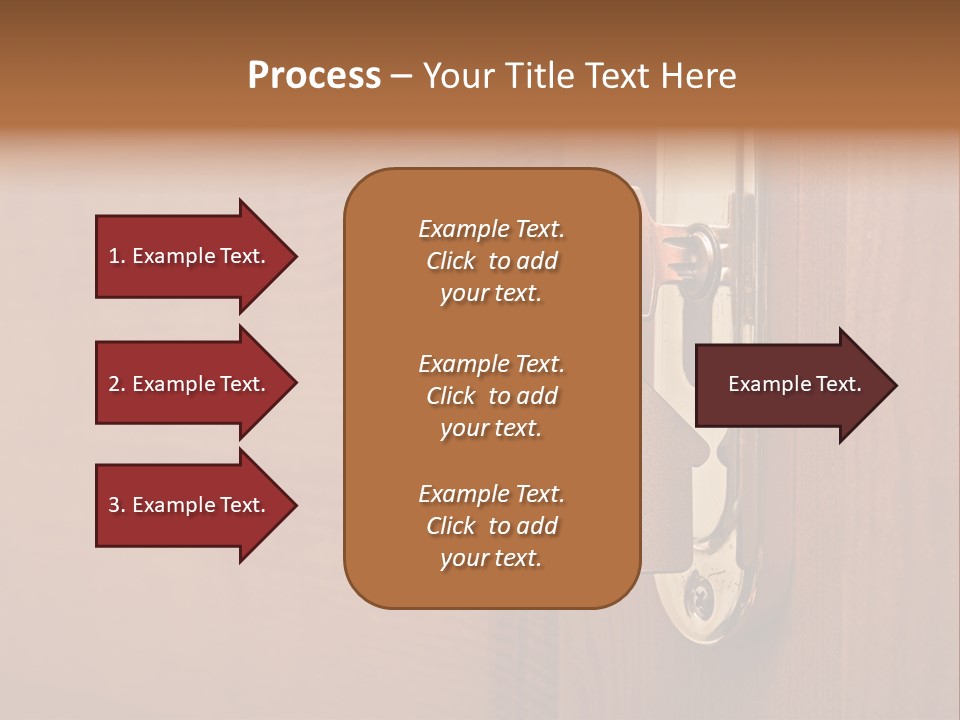 A Door Handle With A House Shaped Key On It PowerPoint Template