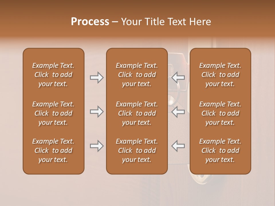 A Door Handle With A House Shaped Key On It PowerPoint Template