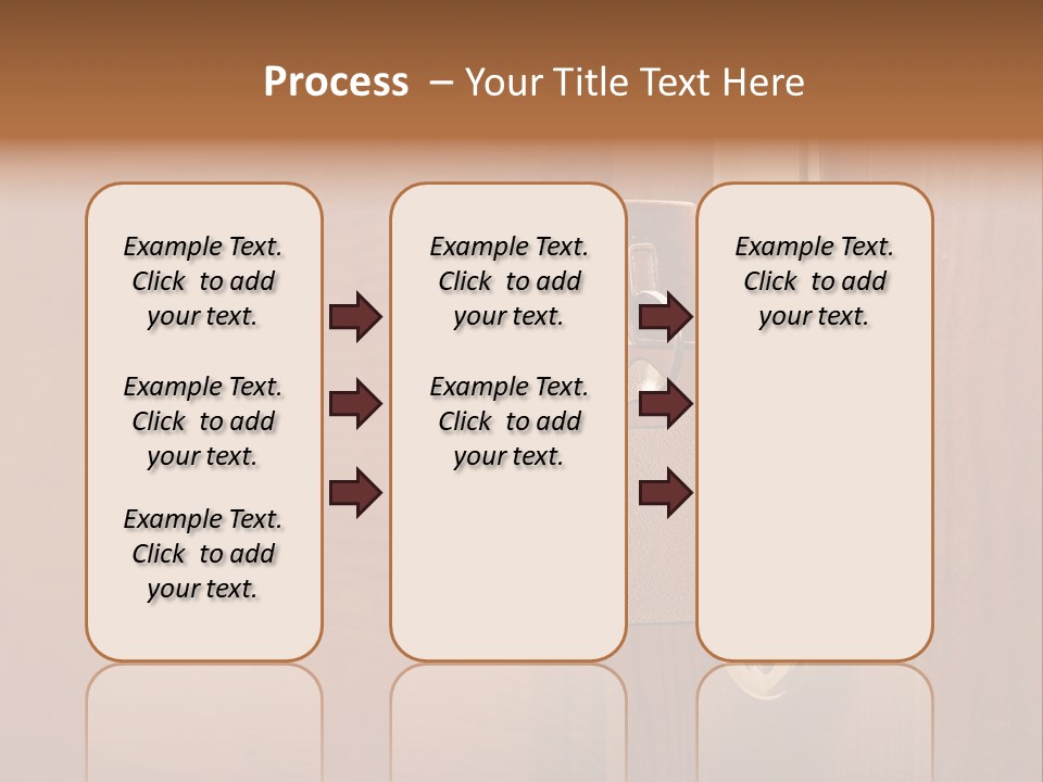A Door Handle With A House Shaped Key On It PowerPoint Template