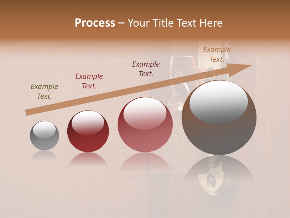A Door Handle With A House Shaped Key On It PowerPoint Template