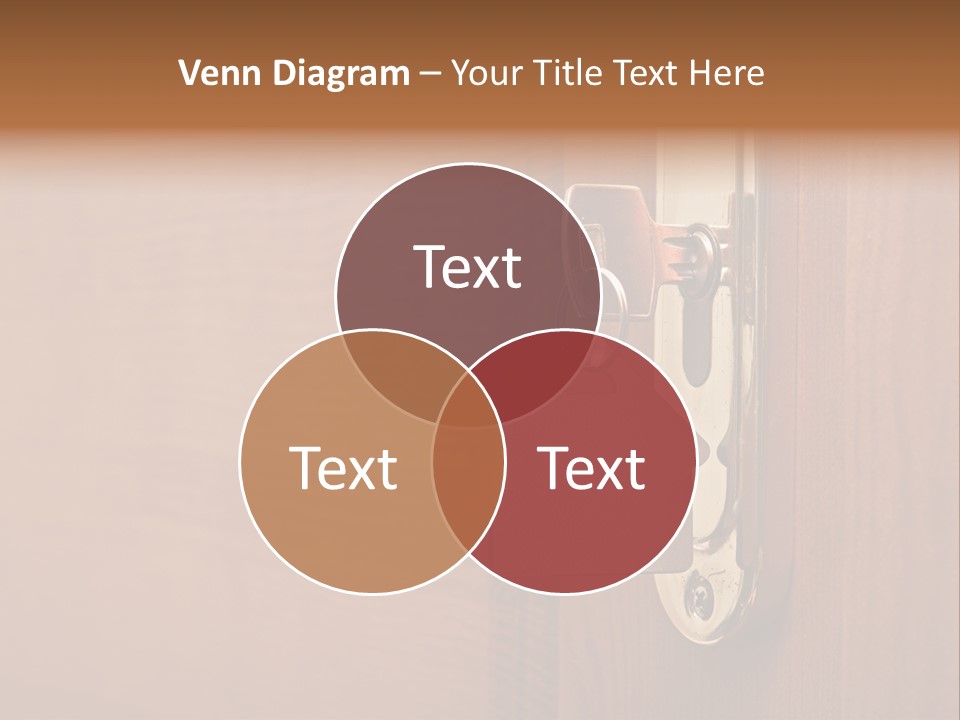 A Door Handle With A House Shaped Key On It PowerPoint Template