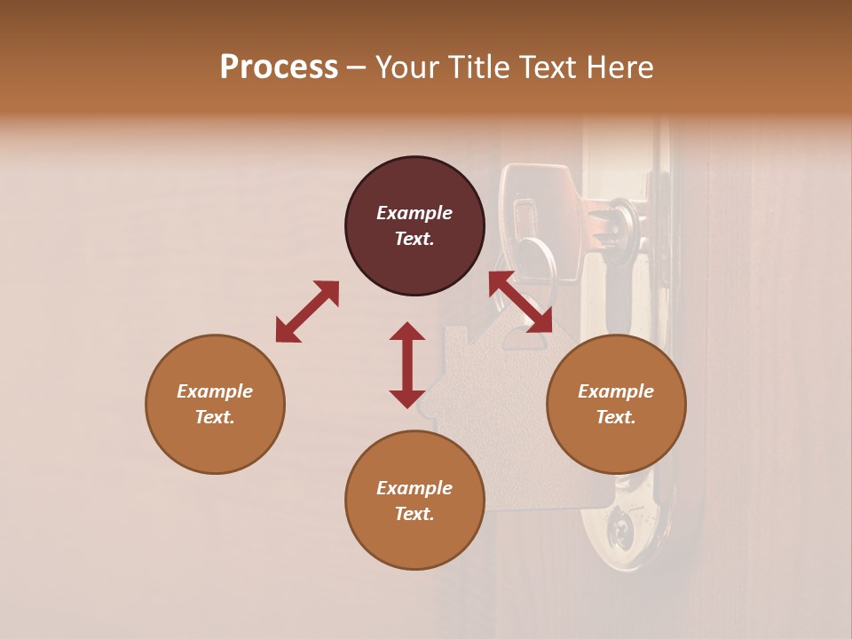 A Door Handle With A House Shaped Key On It PowerPoint Template