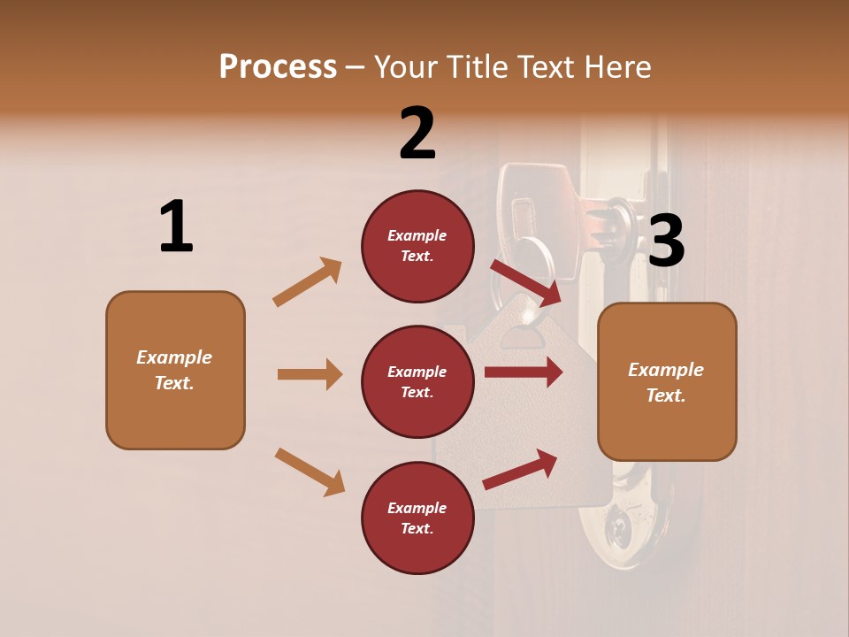 A Door Handle With A House Shaped Key On It PowerPoint Template
