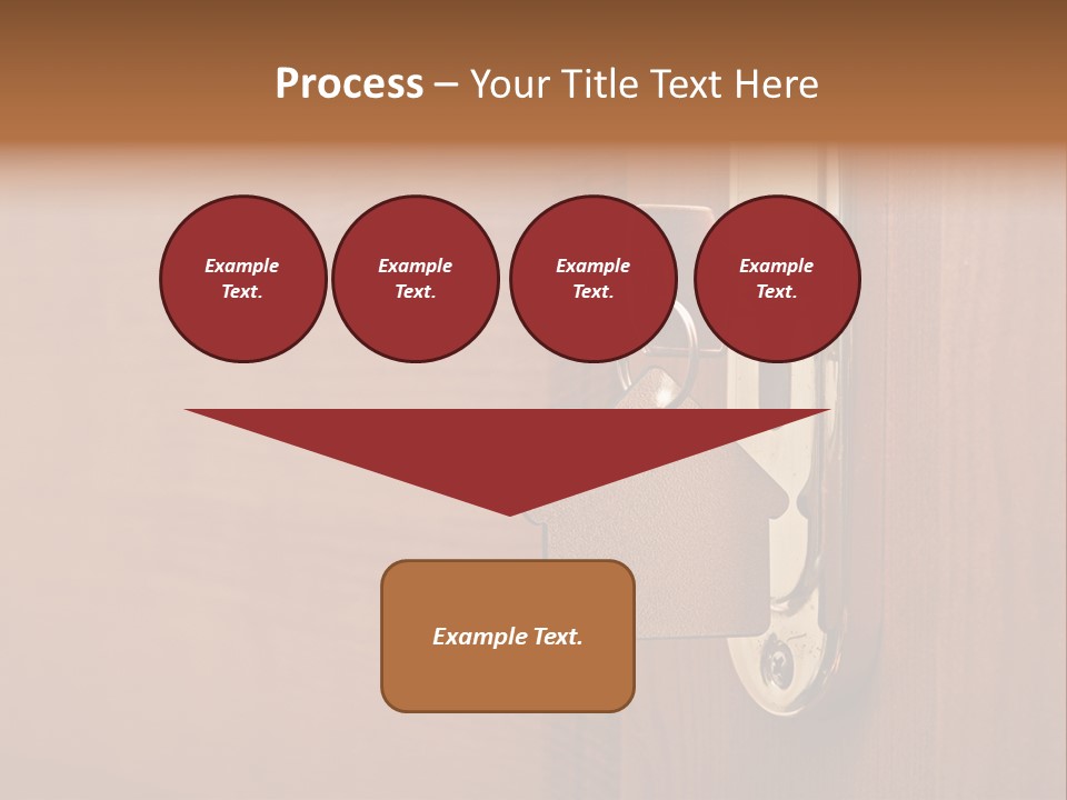 A Door Handle With A House Shaped Key On It PowerPoint Template