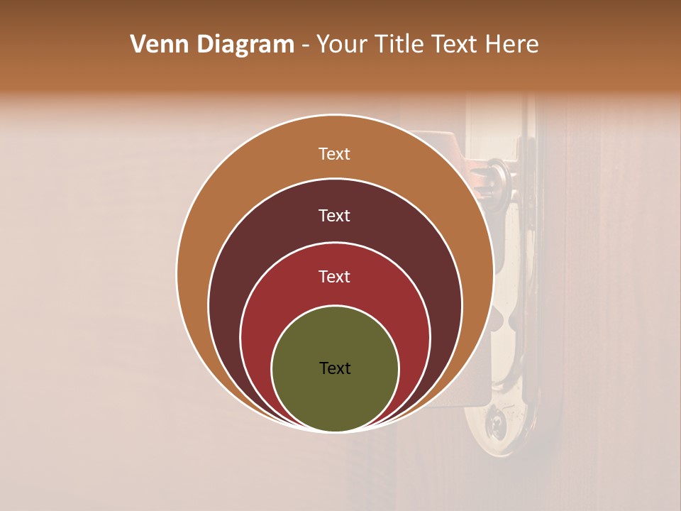 A Door Handle With A House Shaped Key On It PowerPoint Template