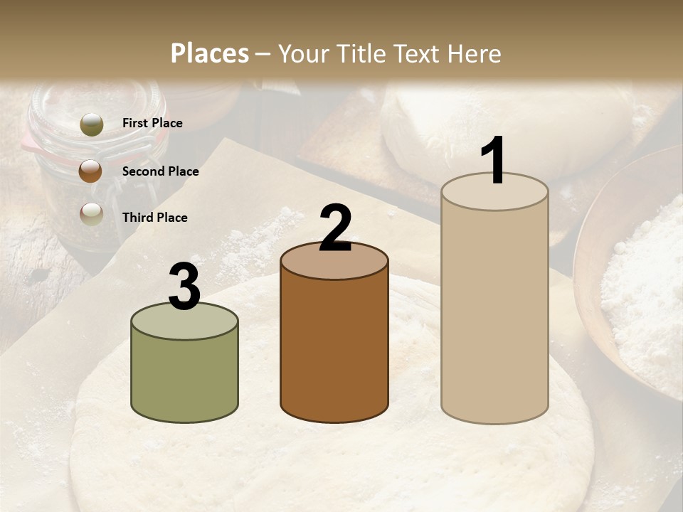 A Table Topped With Lots Of Dough On Top Of A Wooden Table PowerPoint Template