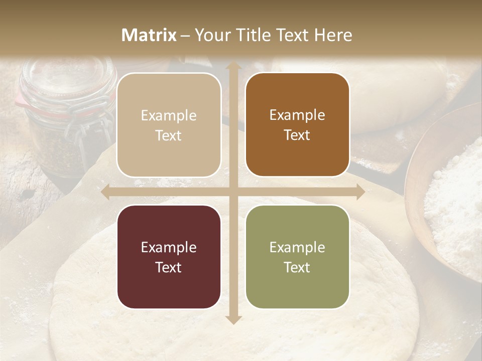 A Table Topped With Lots Of Dough On Top Of A Wooden Table PowerPoint Template
