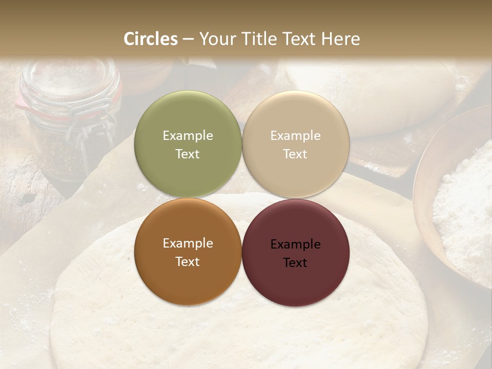 A Table Topped With Lots Of Dough On Top Of A Wooden Table PowerPoint Template