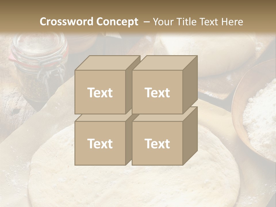 A Table Topped With Lots Of Dough On Top Of A Wooden Table PowerPoint Template
