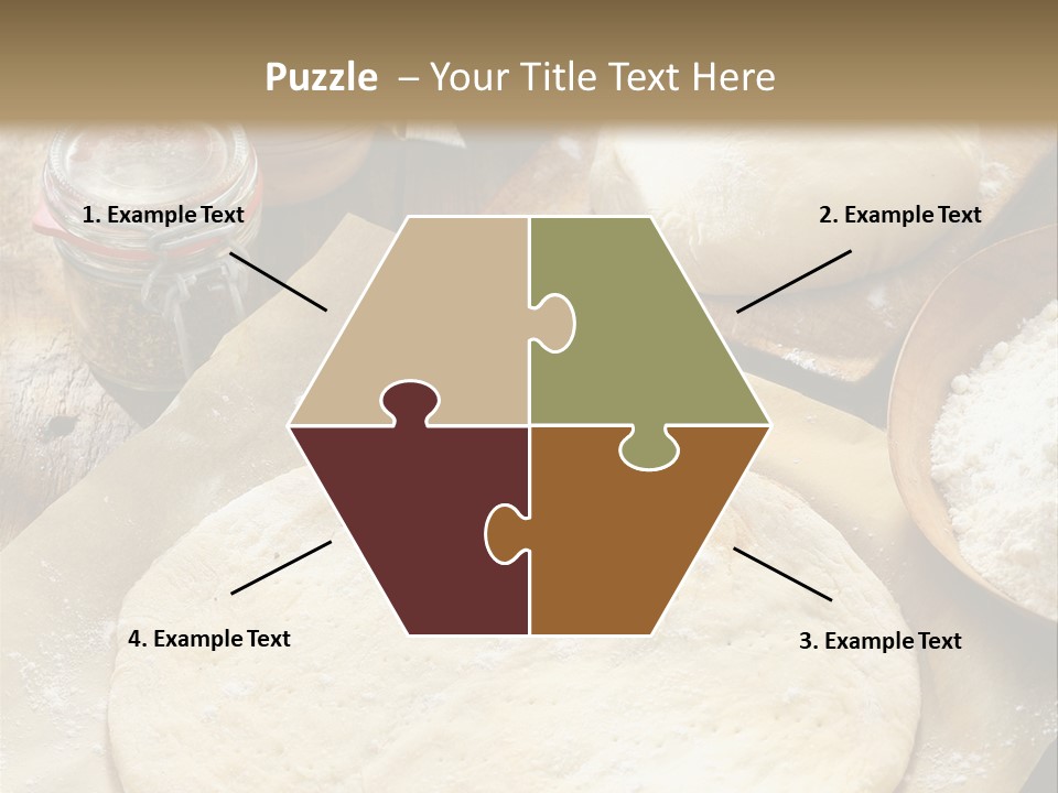 A Table Topped With Lots Of Dough On Top Of A Wooden Table PowerPoint Template