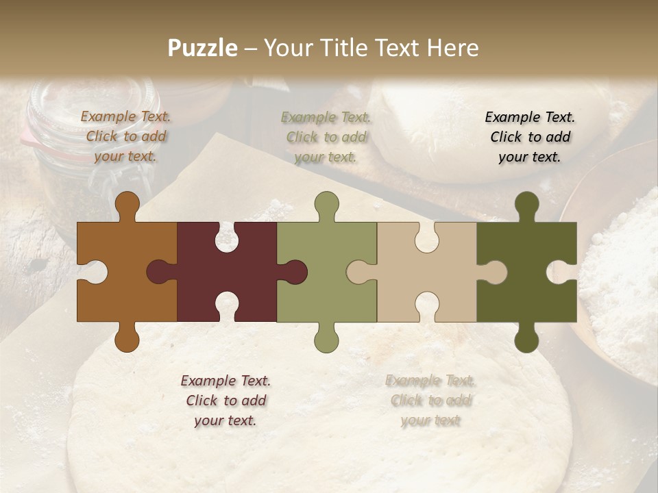 A Table Topped With Lots Of Dough On Top Of A Wooden Table PowerPoint Template