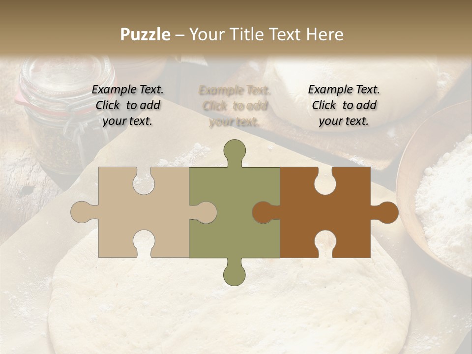 A Table Topped With Lots Of Dough On Top Of A Wooden Table PowerPoint Template
