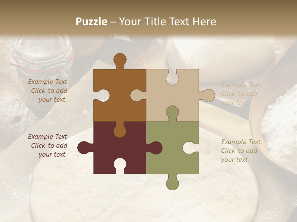 A Table Topped With Lots Of Dough On Top Of A Wooden Table PowerPoint Template