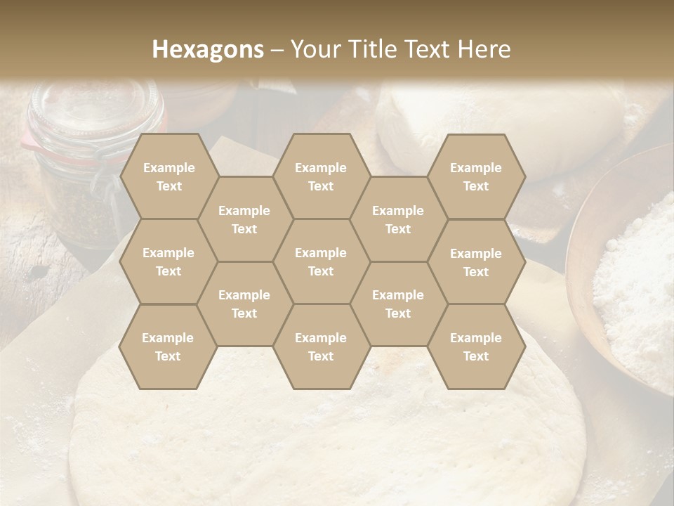 A Table Topped With Lots Of Dough On Top Of A Wooden Table PowerPoint Template
