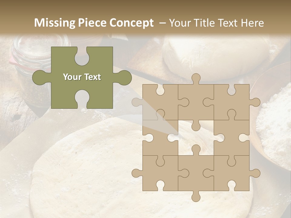 A Table Topped With Lots Of Dough On Top Of A Wooden Table PowerPoint Template