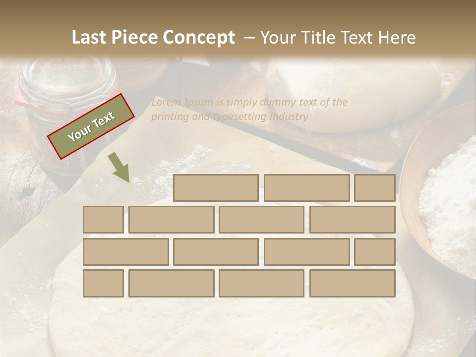 A Table Topped With Lots Of Dough On Top Of A Wooden Table PowerPoint Template