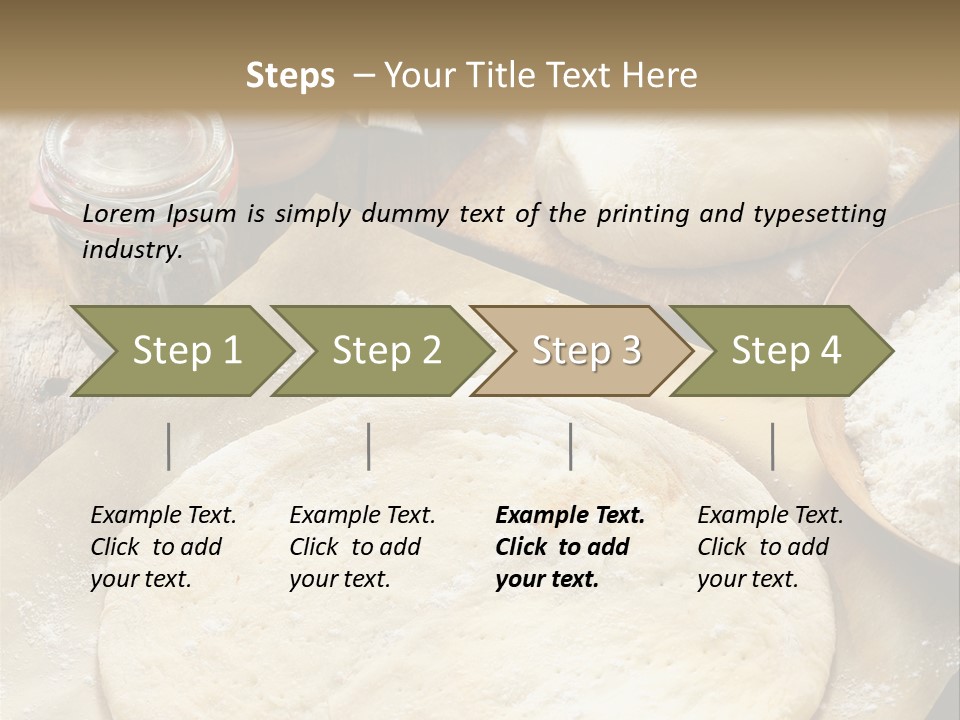 A Table Topped With Lots Of Dough On Top Of A Wooden Table PowerPoint Template