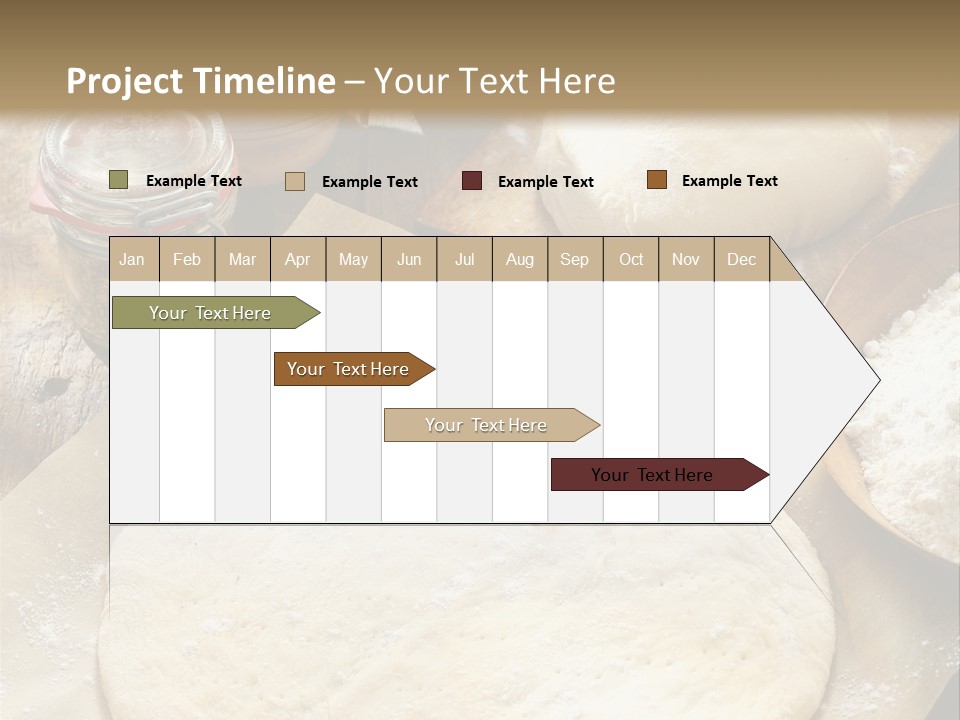 A Table Topped With Lots Of Dough On Top Of A Wooden Table PowerPoint Template