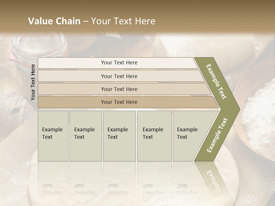 A Table Topped With Lots Of Dough On Top Of A Wooden Table PowerPoint Template
