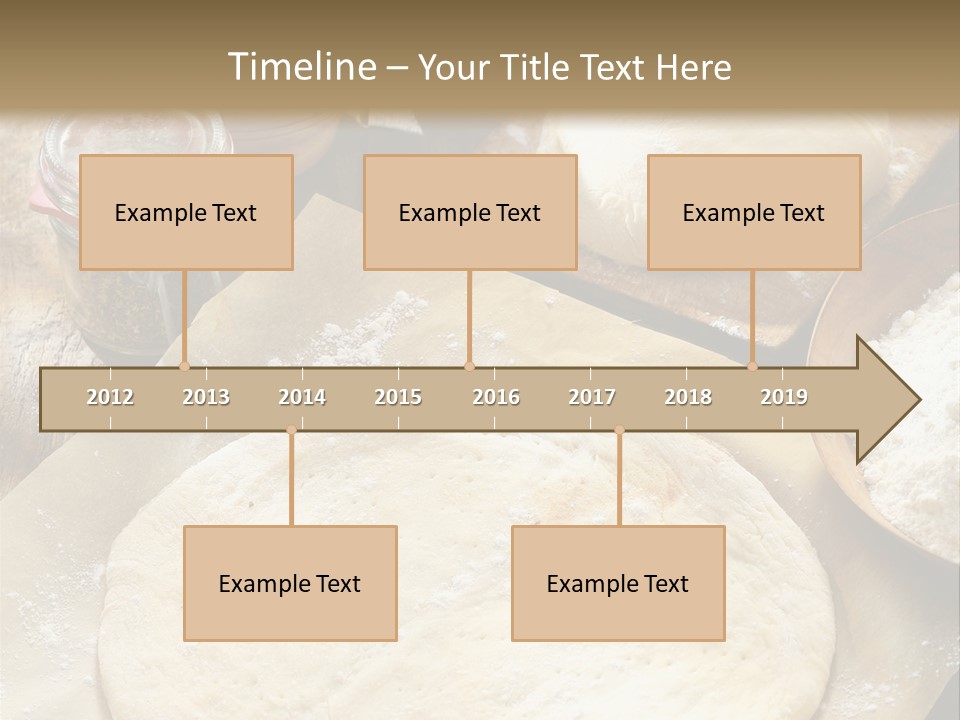 A Table Topped With Lots Of Dough On Top Of A Wooden Table PowerPoint Template