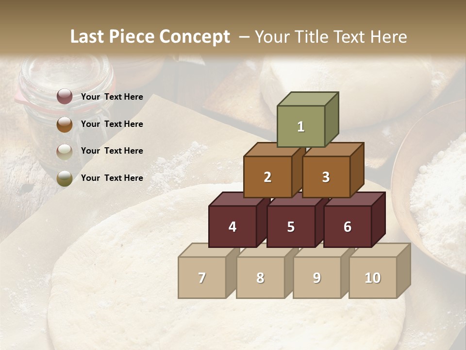 A Table Topped With Lots Of Dough On Top Of A Wooden Table PowerPoint Template