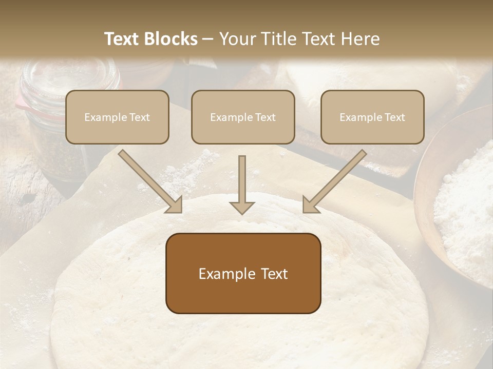 A Table Topped With Lots Of Dough On Top Of A Wooden Table PowerPoint Template