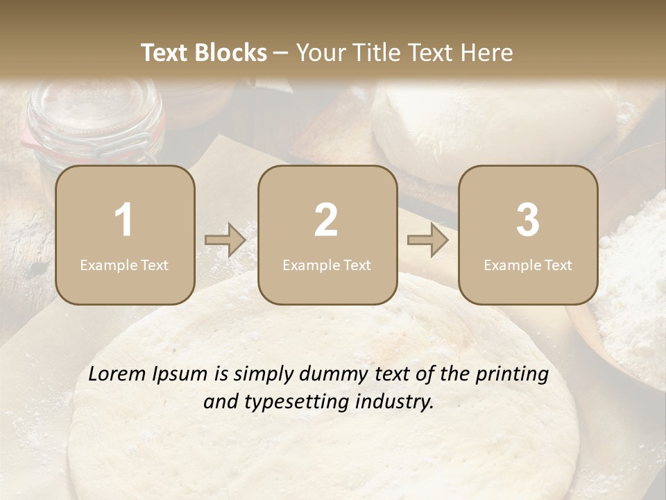 A Table Topped With Lots Of Dough On Top Of A Wooden Table PowerPoint Template