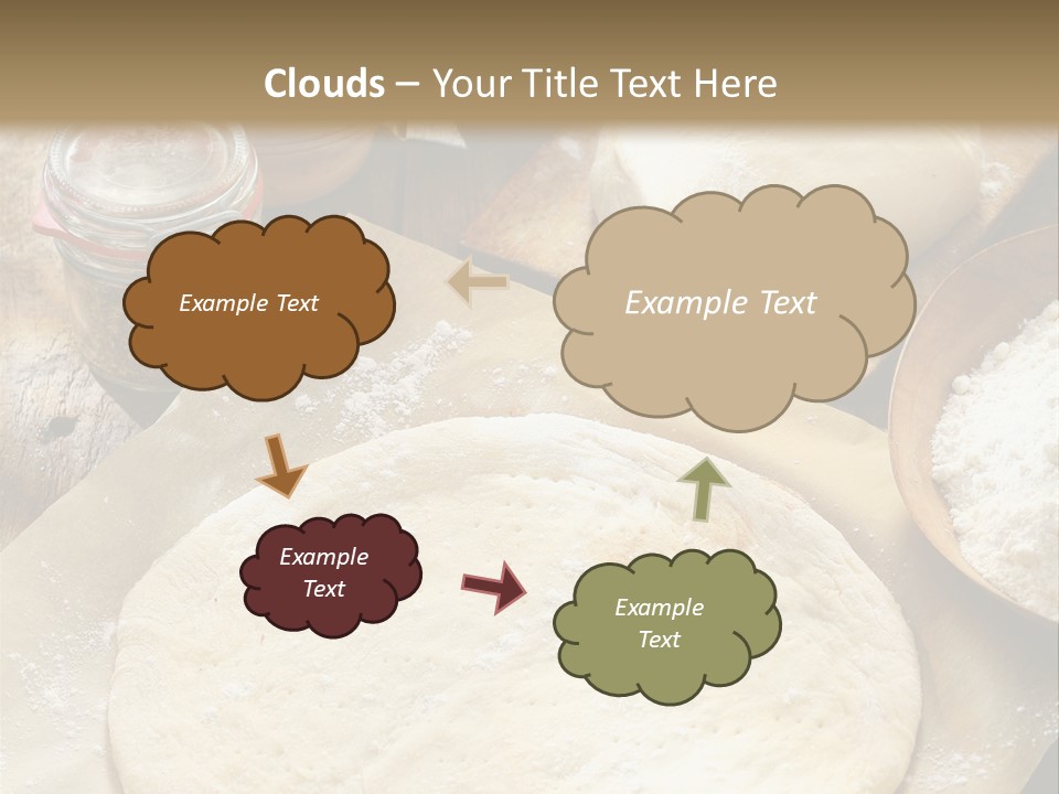 A Table Topped With Lots Of Dough On Top Of A Wooden Table PowerPoint Template