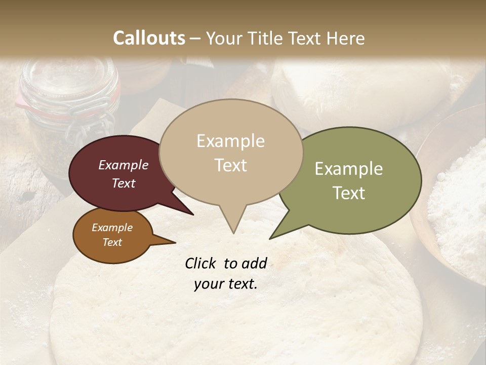A Table Topped With Lots Of Dough On Top Of A Wooden Table PowerPoint Template