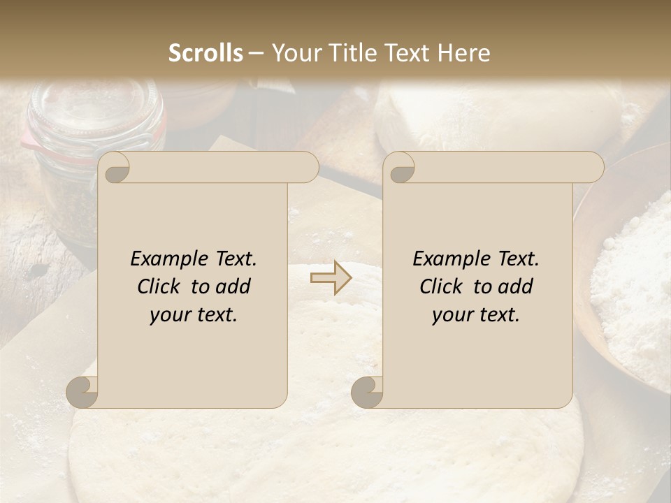 A Table Topped With Lots Of Dough On Top Of A Wooden Table PowerPoint Template