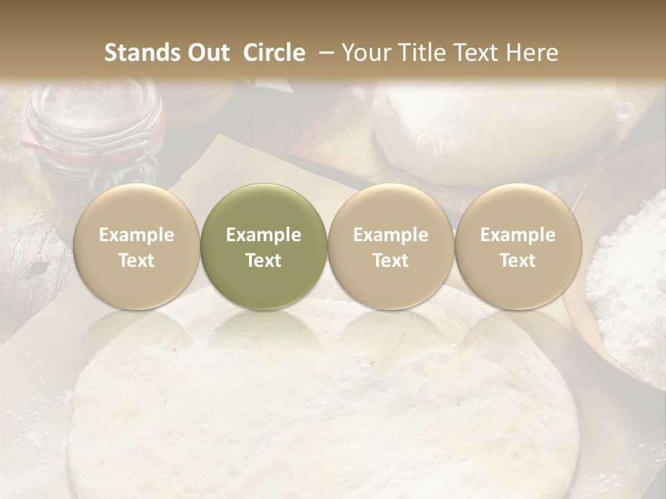 A Table Topped With Lots Of Dough On Top Of A Wooden Table PowerPoint Template