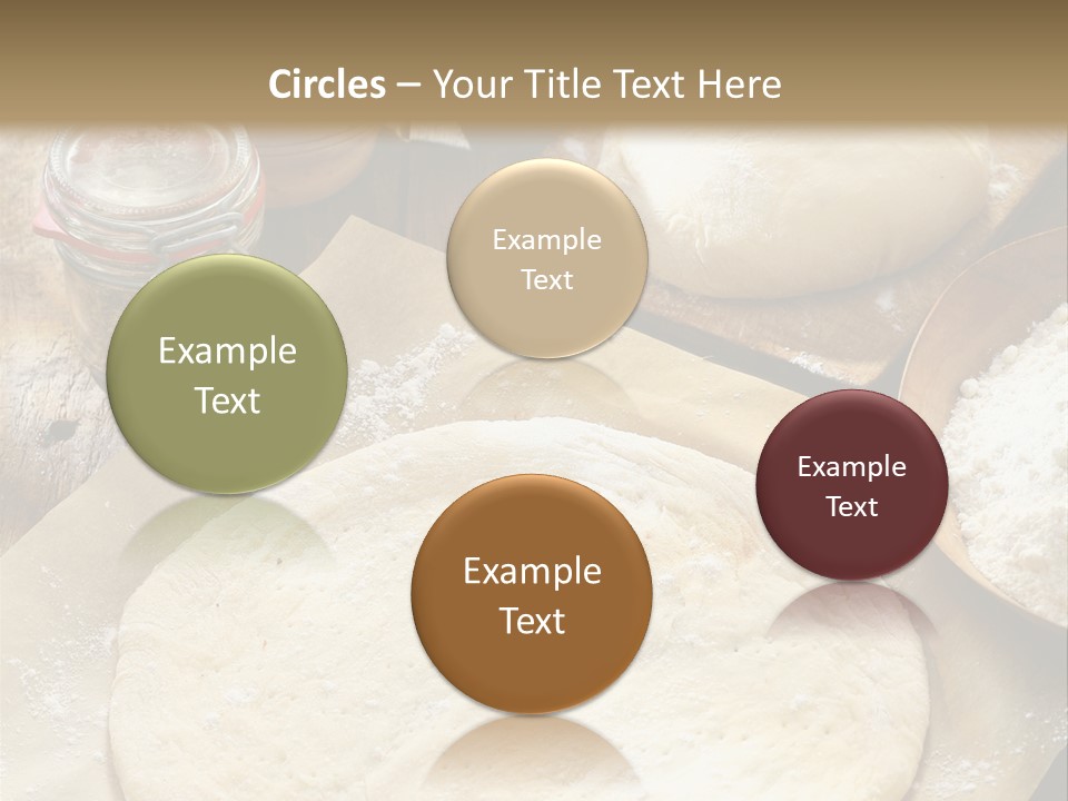 A Table Topped With Lots Of Dough On Top Of A Wooden Table PowerPoint Template