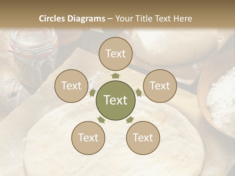 A Table Topped With Lots Of Dough On Top Of A Wooden Table PowerPoint Template