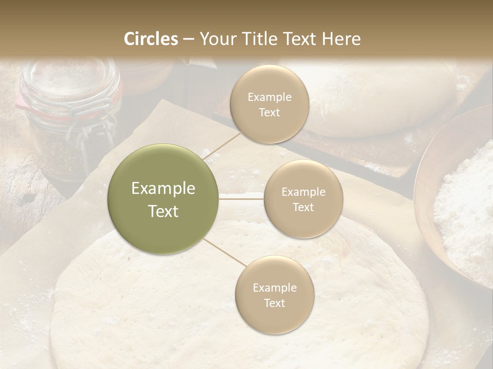 A Table Topped With Lots Of Dough On Top Of A Wooden Table PowerPoint Template