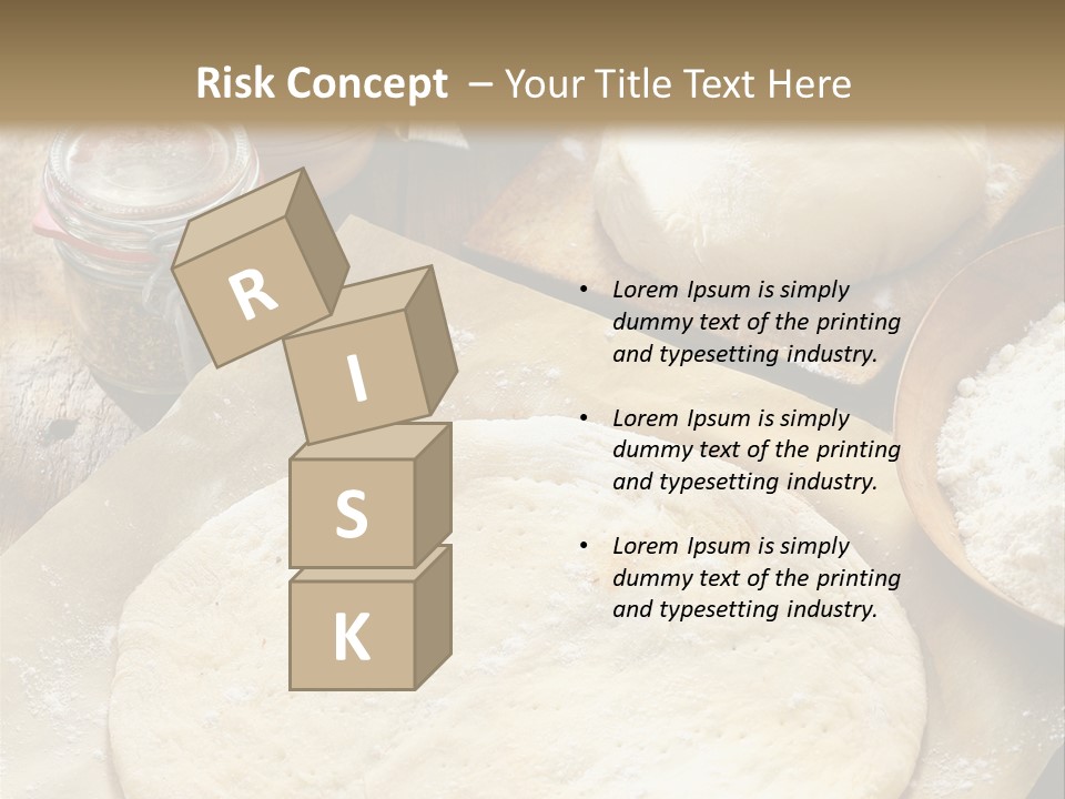 A Table Topped With Lots Of Dough On Top Of A Wooden Table PowerPoint Template