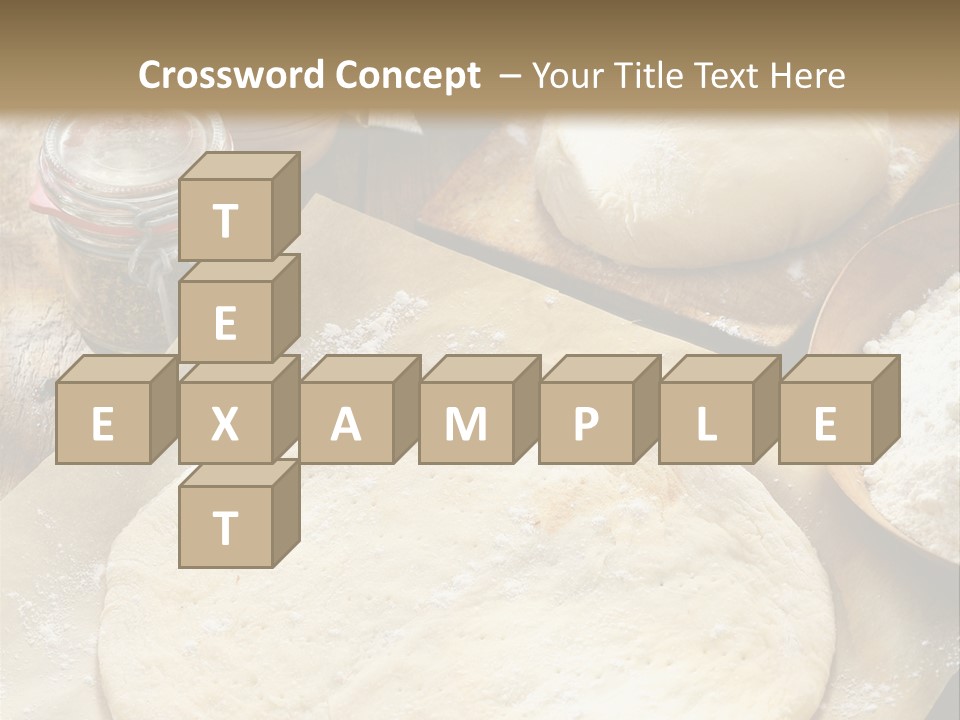 A Table Topped With Lots Of Dough On Top Of A Wooden Table PowerPoint Template