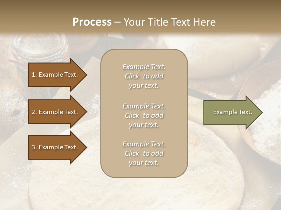 A Table Topped With Lots Of Dough On Top Of A Wooden Table PowerPoint Template