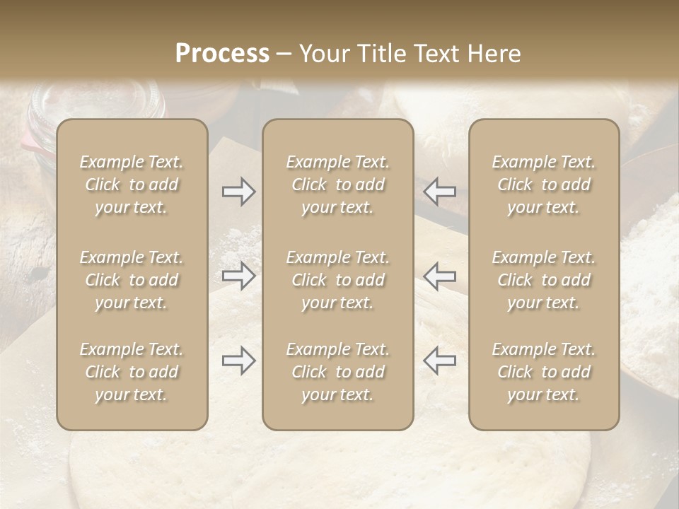 A Table Topped With Lots Of Dough On Top Of A Wooden Table PowerPoint Template