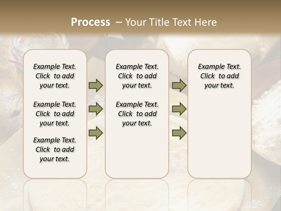 A Table Topped With Lots Of Dough On Top Of A Wooden Table PowerPoint Template