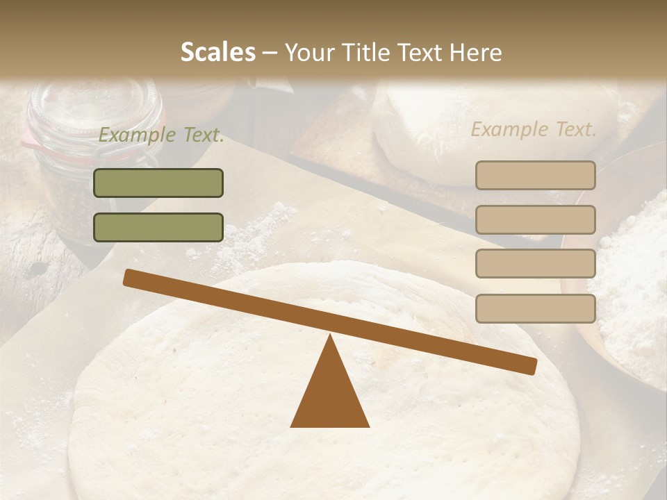 A Table Topped With Lots Of Dough On Top Of A Wooden Table PowerPoint Template