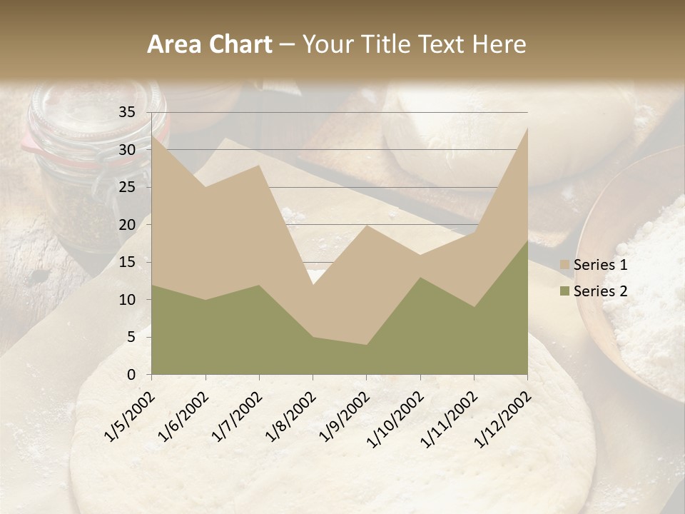 A Table Topped With Lots Of Dough On Top Of A Wooden Table PowerPoint Template